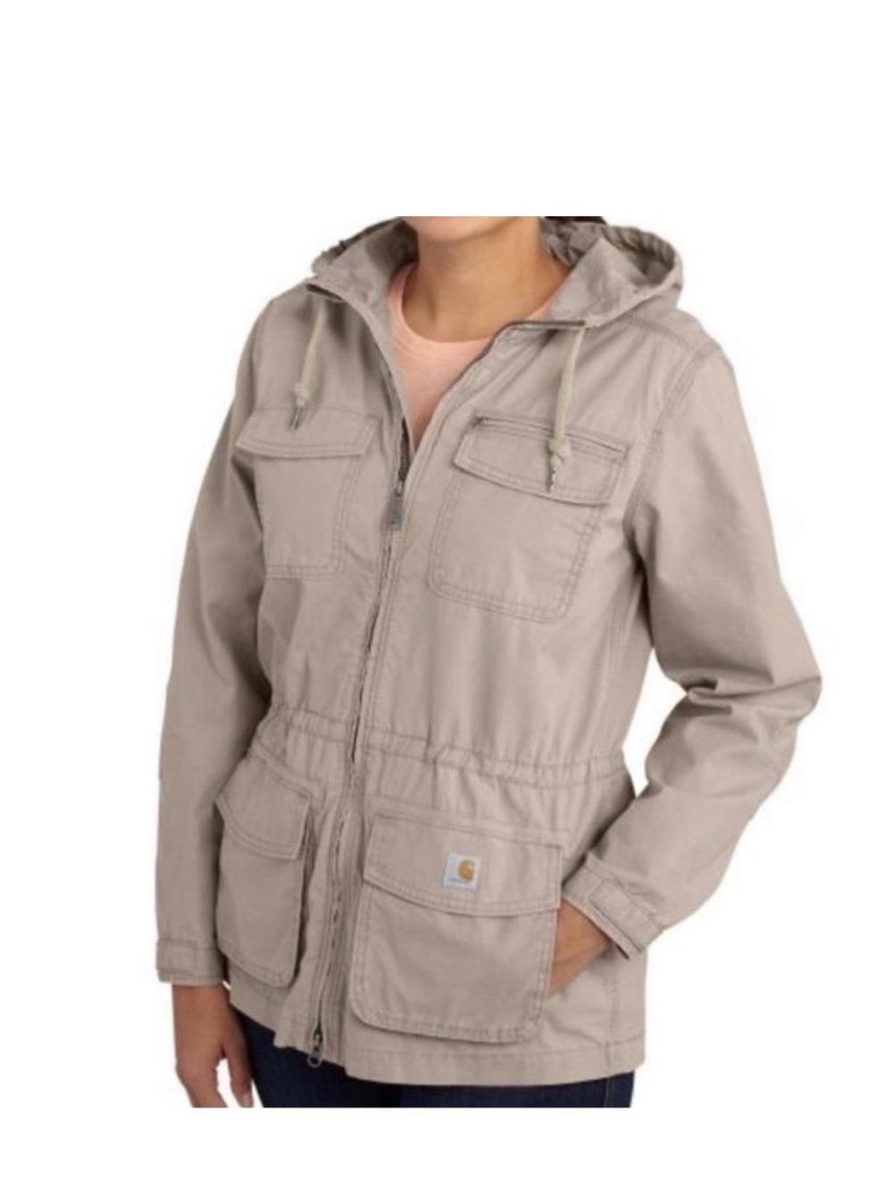 Women’s Carhartt El Paso Utility Field Lightweight Ripstop Jacket in Light Khaki